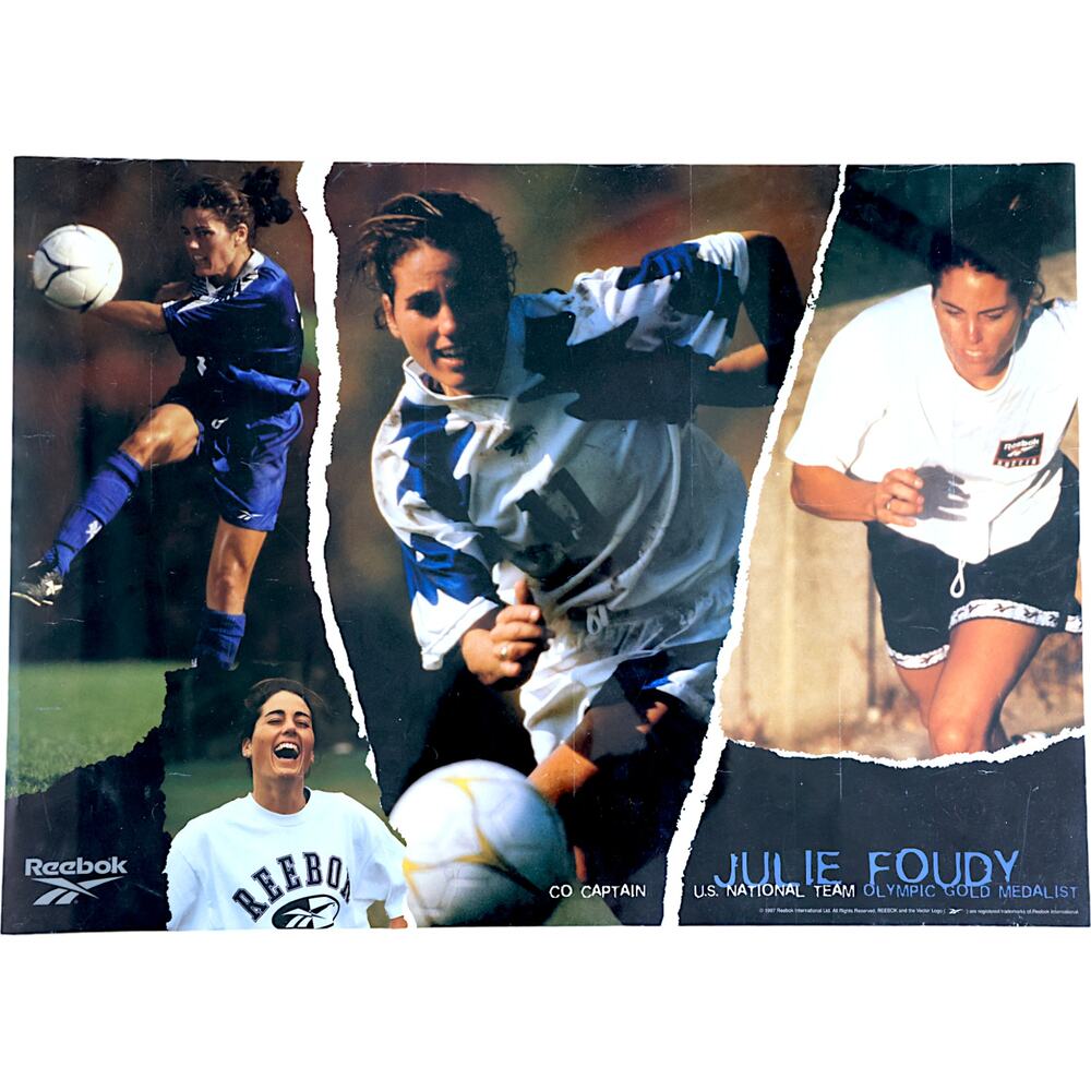 Julie Foudy Reebok USWNT 1998 Olympic Gold Medalist Soccer Poster 20"x28"